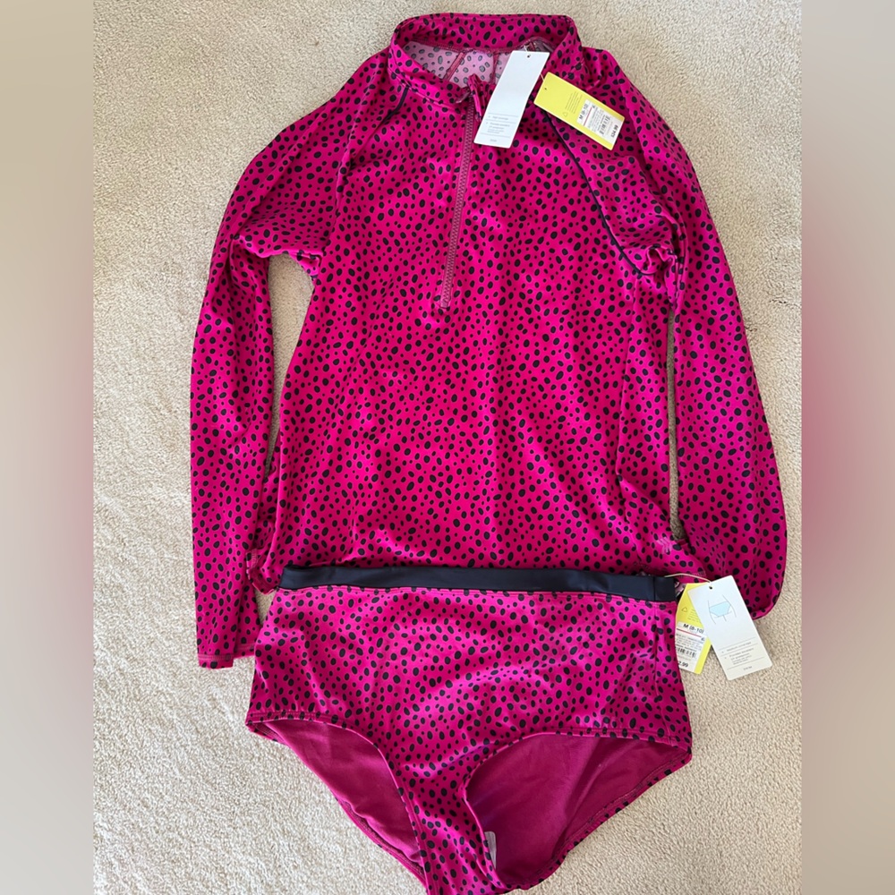 Rash guard top and bikini bottom